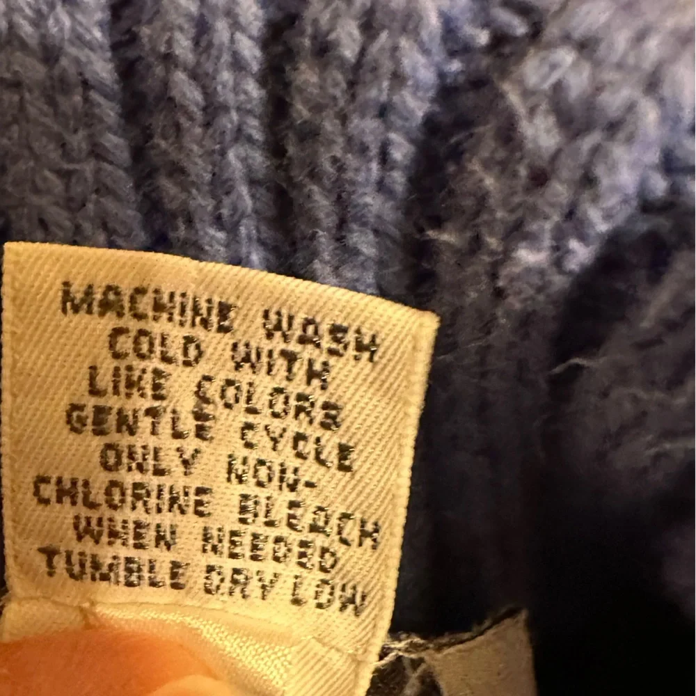 LOFT blue turtleneck sweater size large - Picture 4 of 9